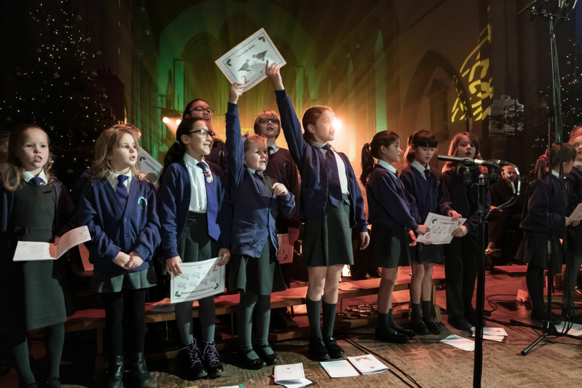 Choir singing at Crolfest