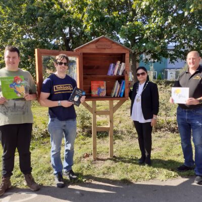 Prebendal Little Library unveiled by Deputy Town Mayor