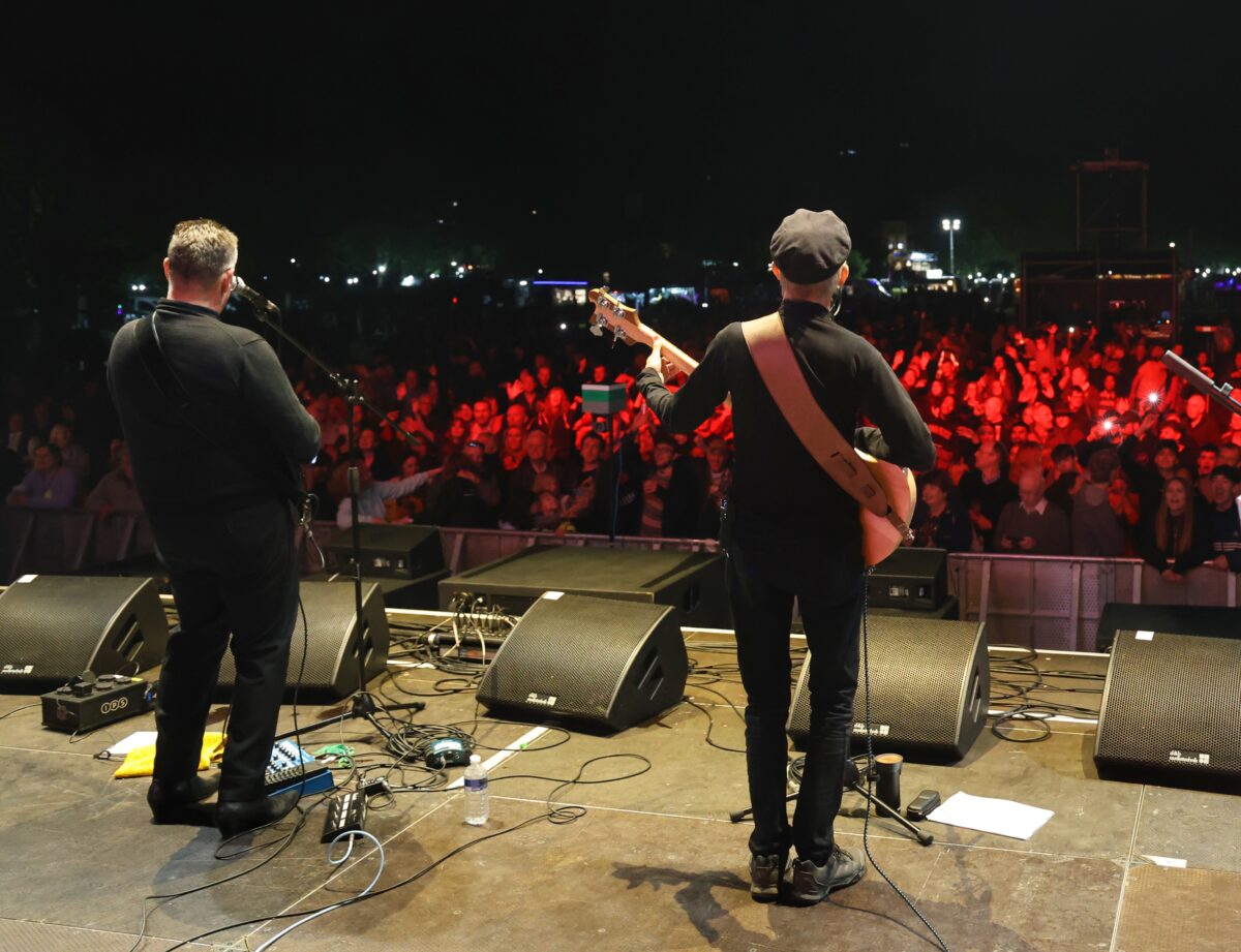 The Dung Beatles performing on stage