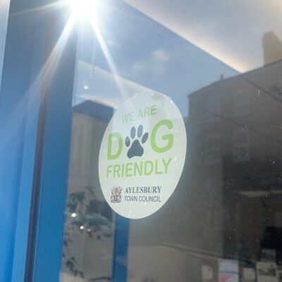 Dog Friendly Sticker In Shop Window