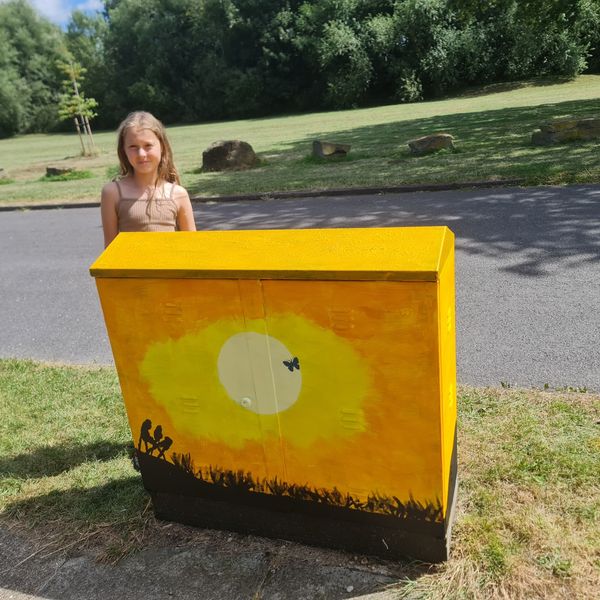 Grace With Her Painted Cabinet