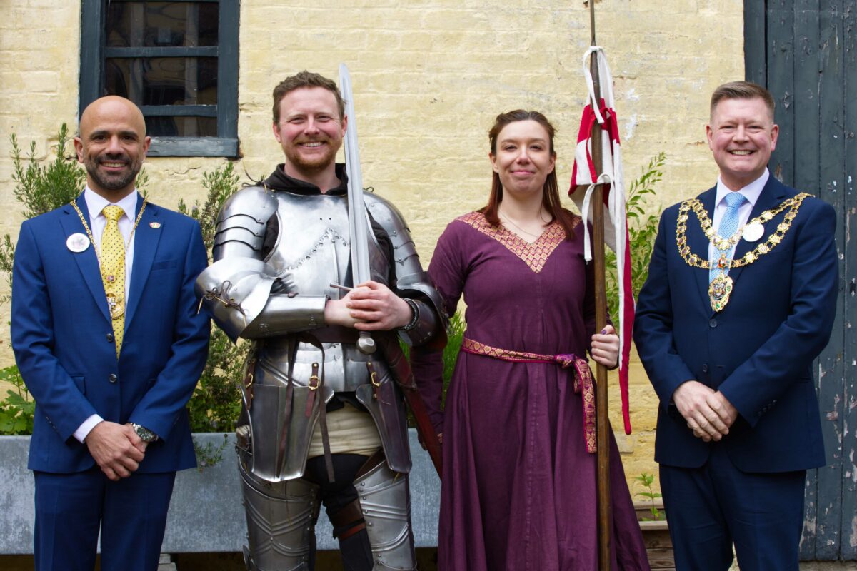 Mayor's Consort And Mayor at St George's Day event