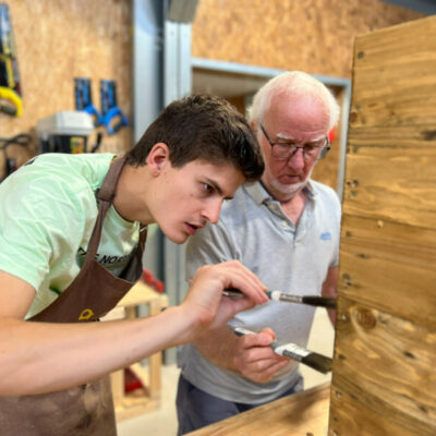 Members Of Talkback Uks Social Enterprise The Accessible Workshop Building Little Library Project