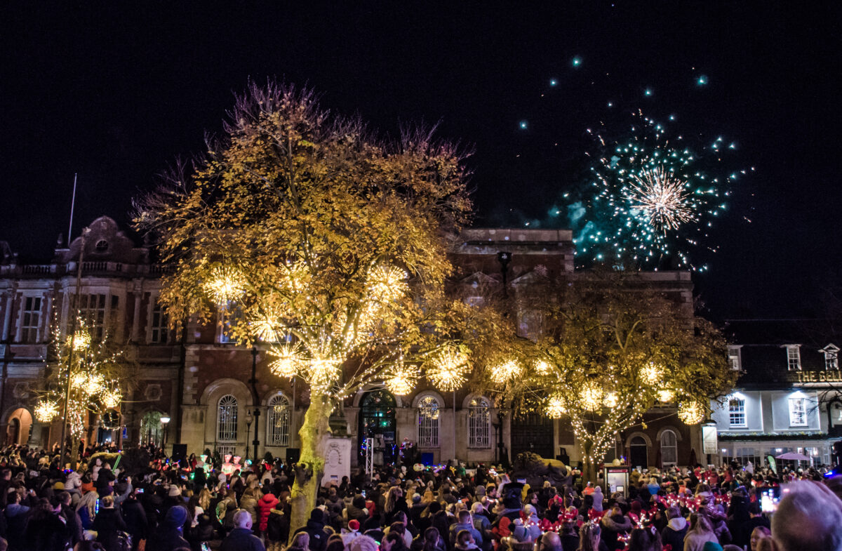 MArket Square christmas lights