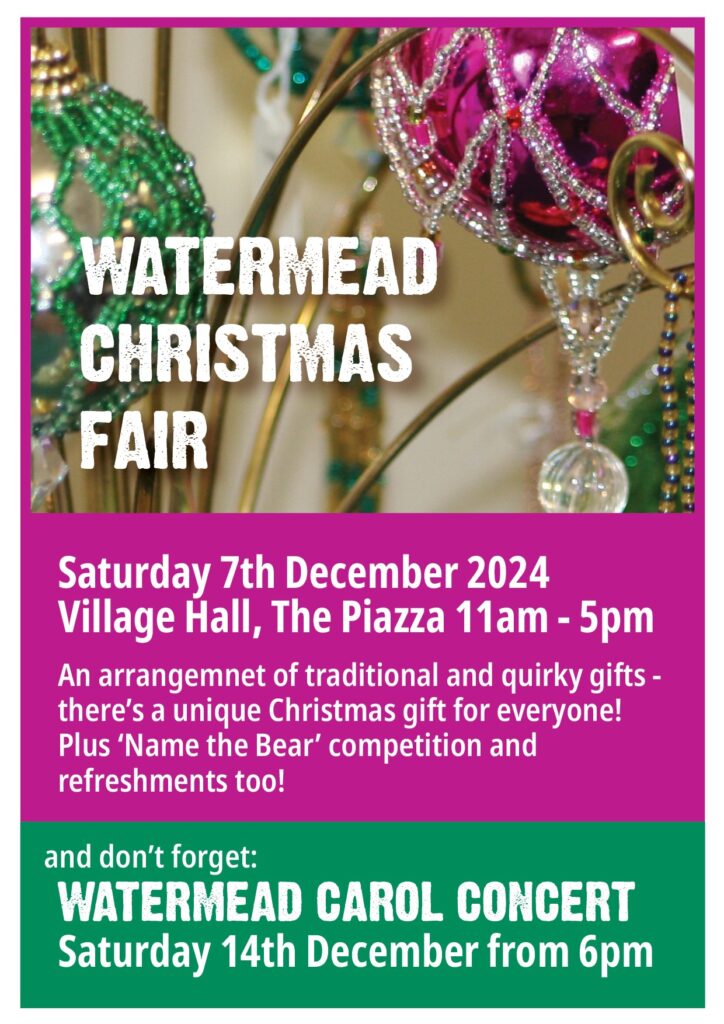 Watermead Christmas Fair poster - details within body of text